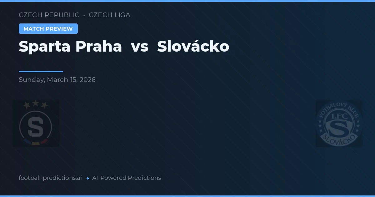 Sparta Praha vs Slovácko — předpověď a náhled zápasu