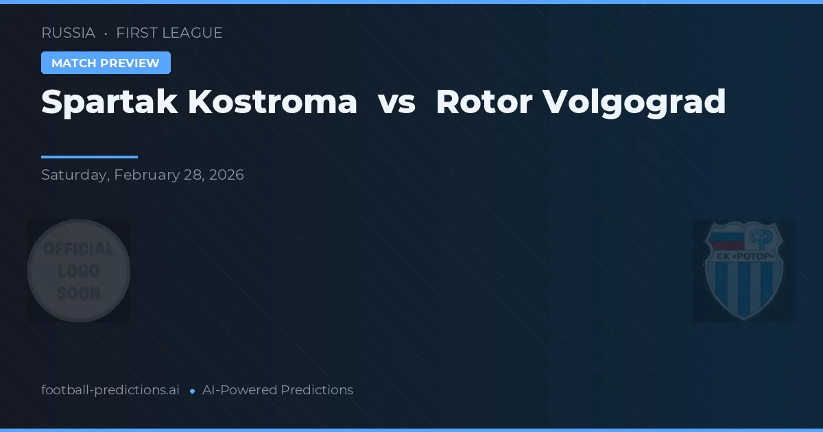 Spartak Kostroma vs Rotor Volgograd — předpověď a náhled zápasu