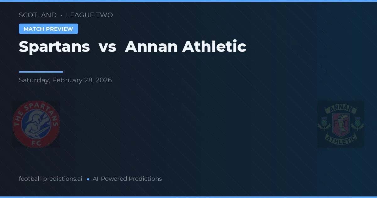 Spartans vs Annan Athletic — předpověď a náhled zápasu