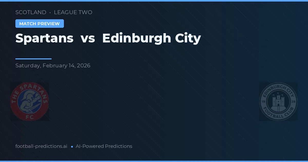 Spartans vs Edinburgh City — předpověď a náhled zápasu