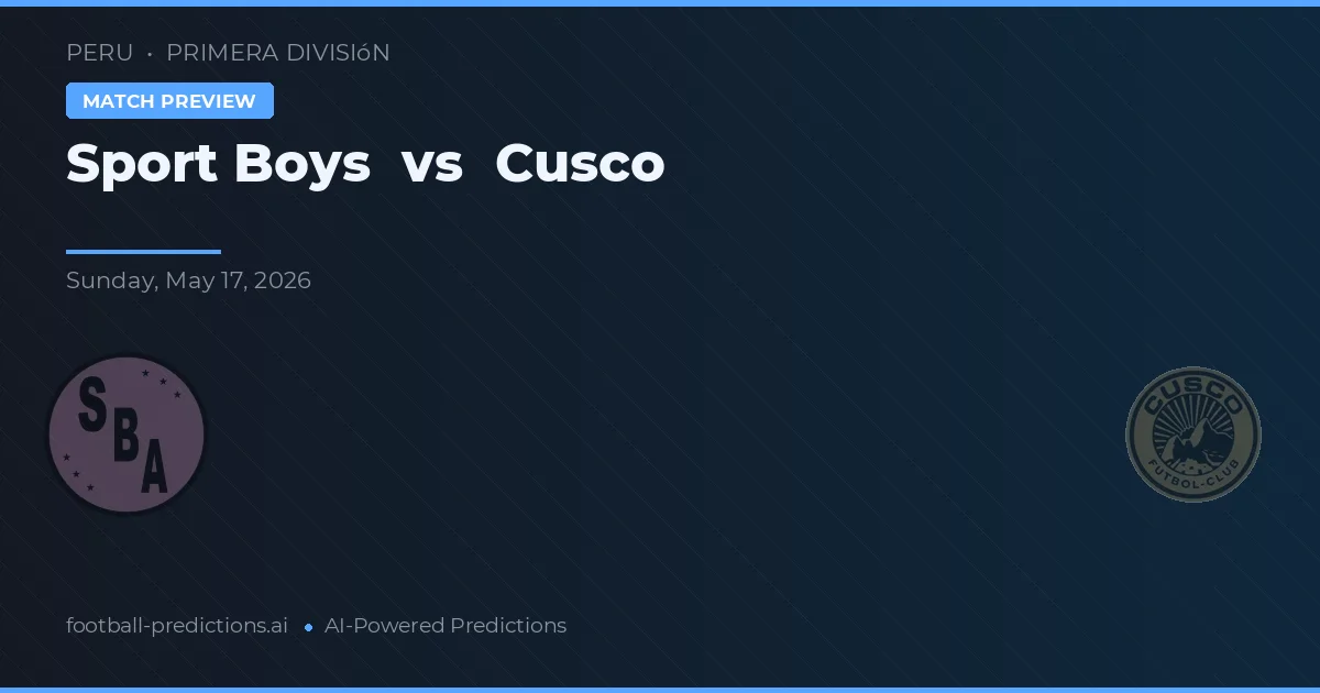 Sport Boys vs Cusco — předpověď a náhled zápasu