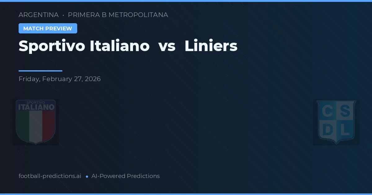 Sportivo Italiano vs Liniers — předpověď a náhled zápasu