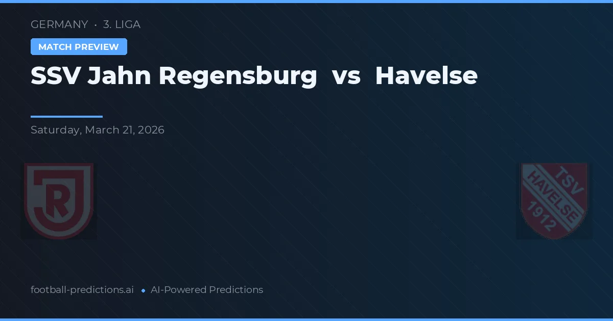 Jahn Regensburg vs Havelse — předpověď a náhled zápasu