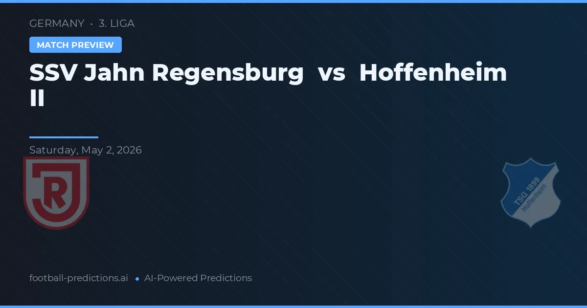 Jahn Regensburg vs Hoffenheim II preview