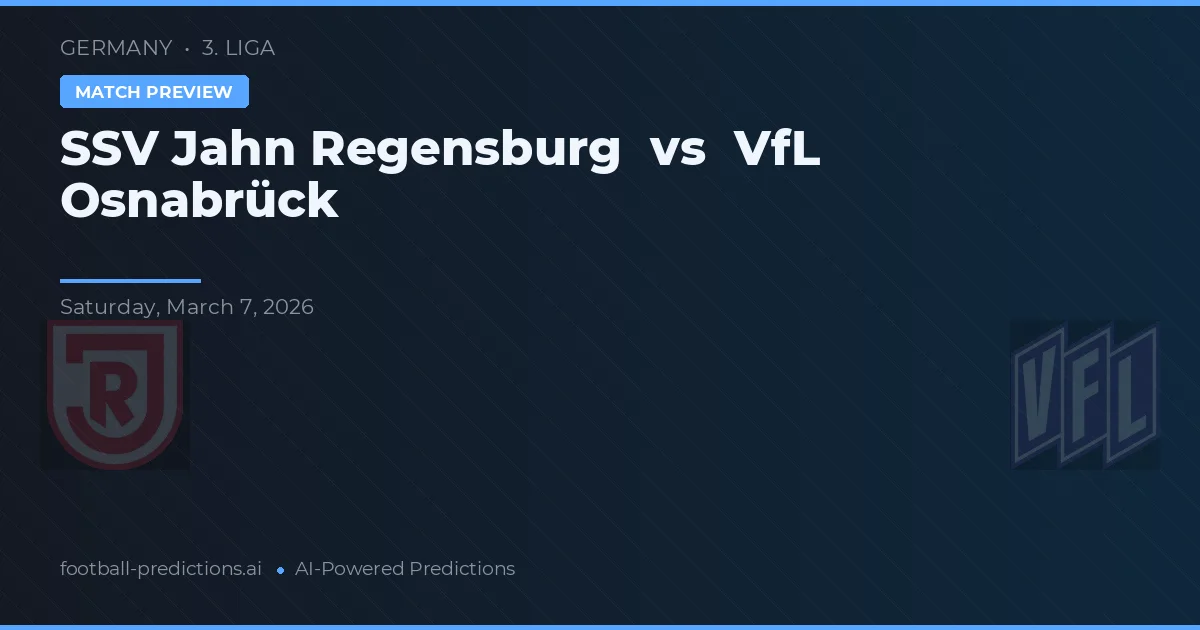Jahn Regensburg vs VfL Osnabrück — předpověď a náhled zápasu