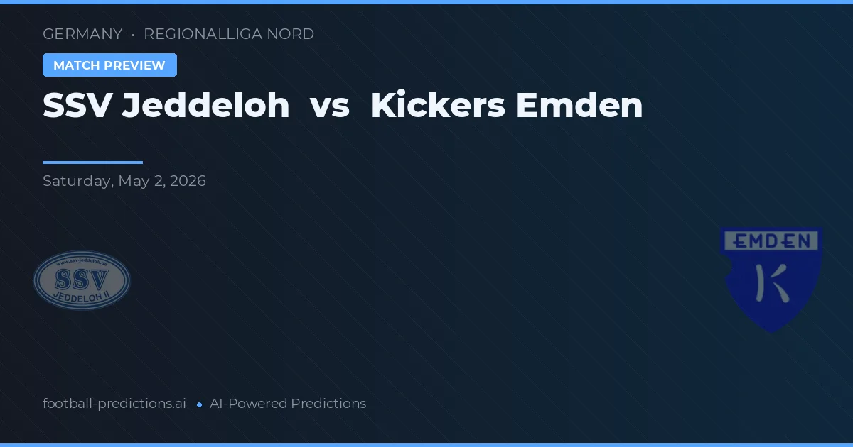SSV Jeddeloh vs Kickers Emden preview
