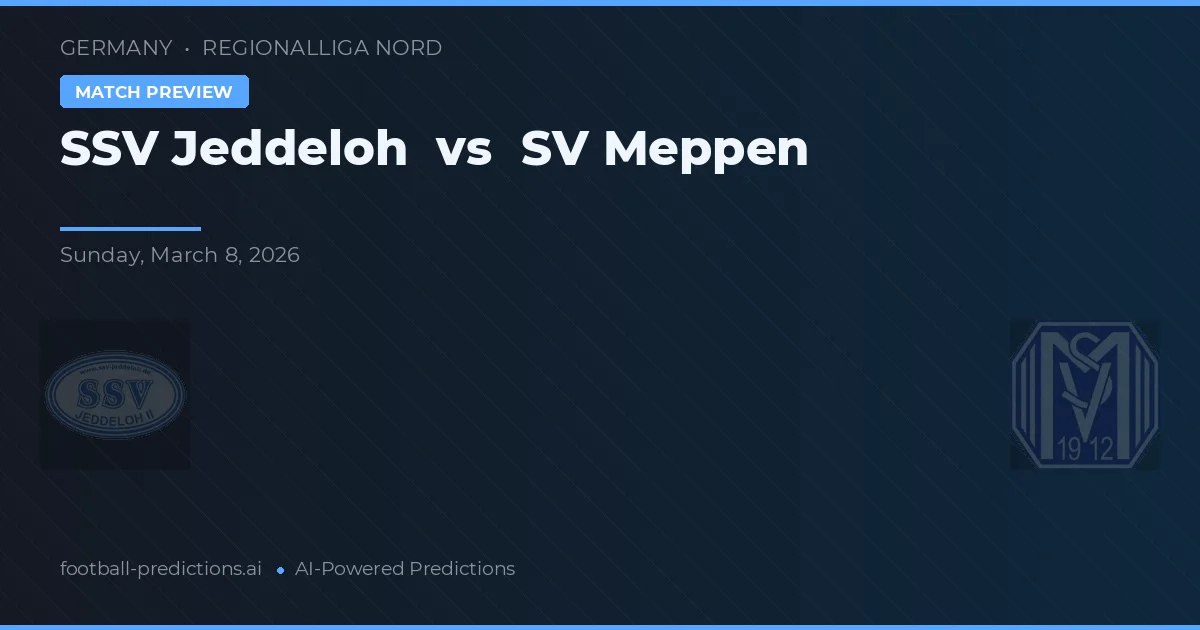 SSV Jeddeloh vs SV Meppen — předpověď a náhled zápasu