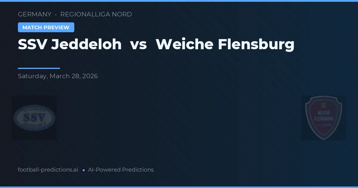 SSV Jeddeloh vs Weiche Flensburg — předpověď a náhled zápasu