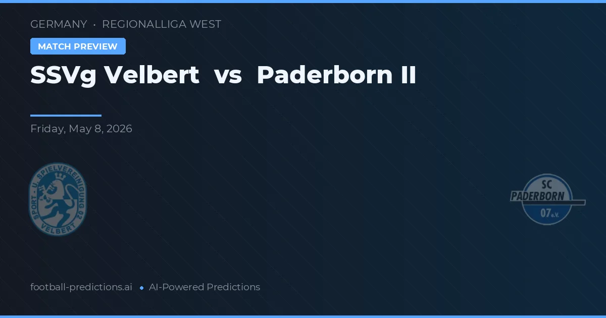 SSVg Velbert vs Paderborn II — předpověď a náhled zápasu