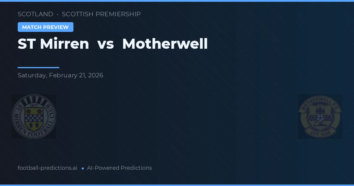 ST Mirren vs Motherwell — předpověď a náhled zápasu