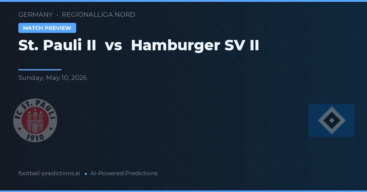St. Pauli II vs Hamburger SV II — předpověď a náhled zápasu