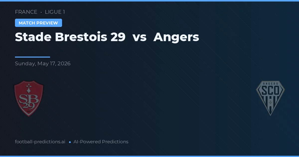 Stade Brestois 29 vs Angers — předpověď a náhled zápasu
