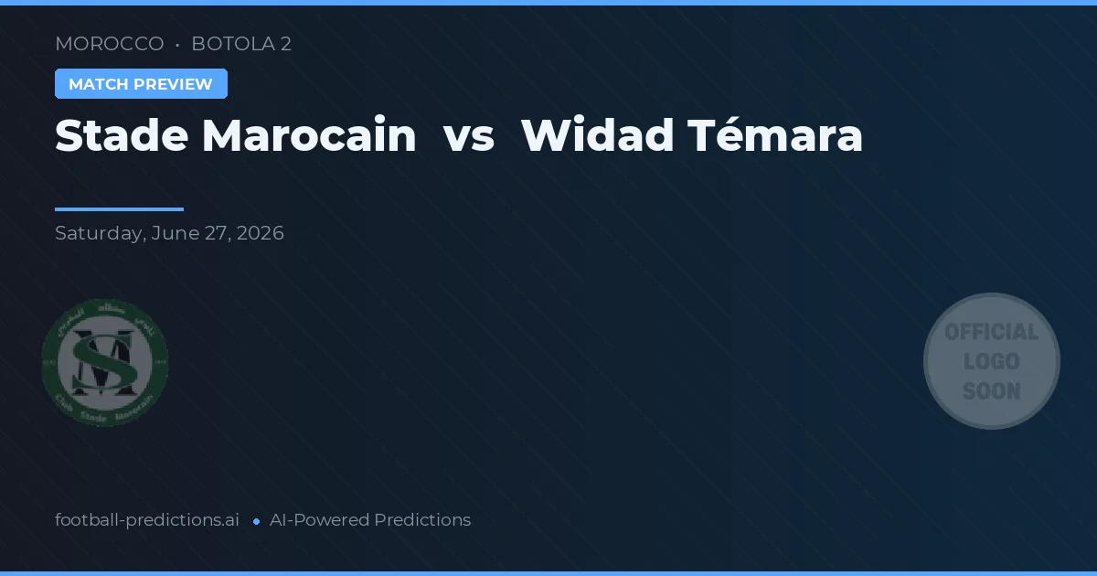 Stade Marocain vs Widad Témara — předpověď a náhled zápasu