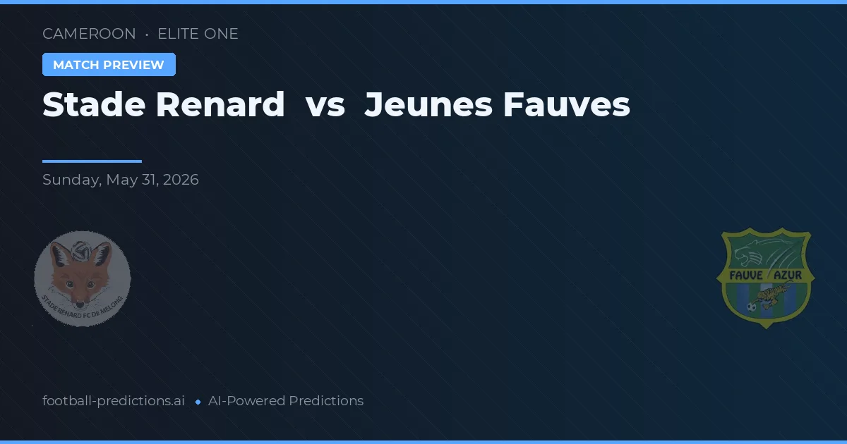 Stade Renard vs Jeunes Fauves — předpověď a náhled zápasu