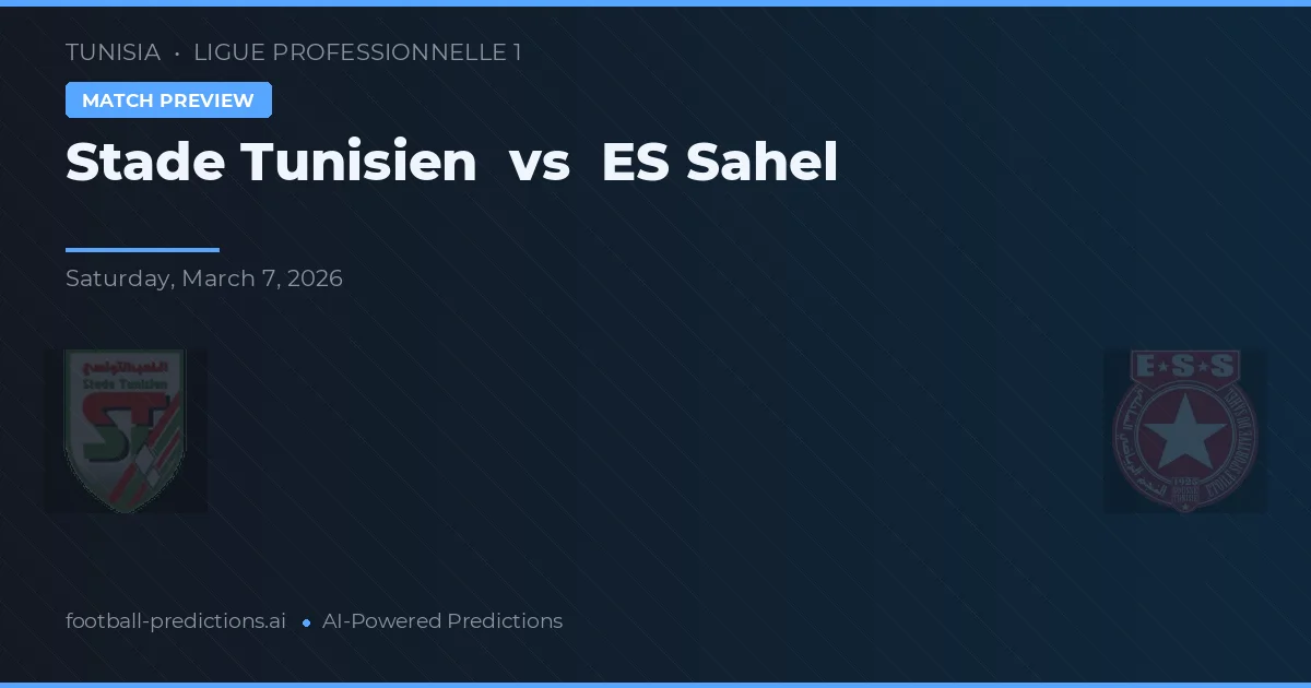 Stade Tunisien vs ES Sfax — předpověď a náhled zápasu