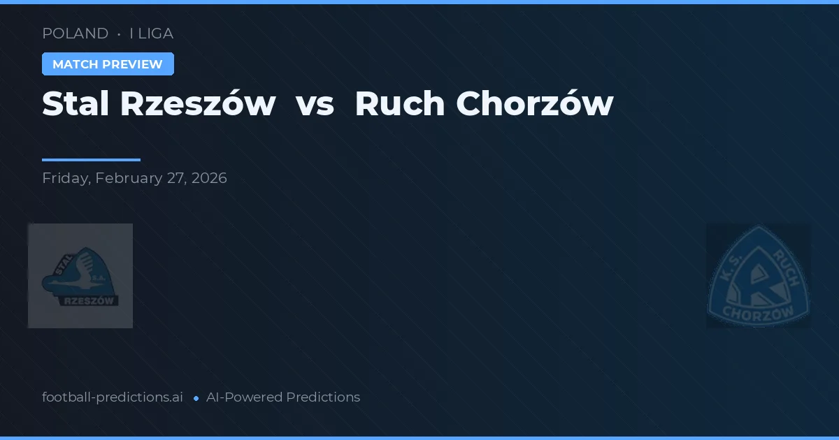 Stal Rzeszów vs Ruch Chorzów — předpověď a náhled zápasu