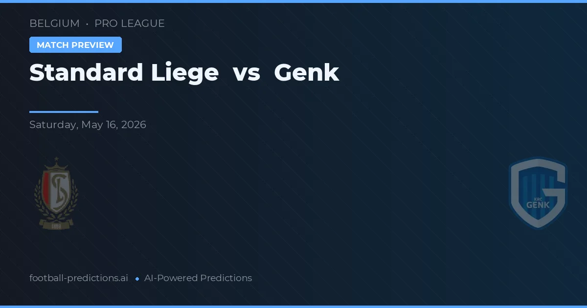Standard Liège vs Genk — předpověď a náhled zápasu