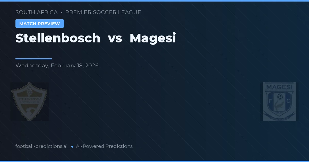 Stellenbosch vs Magesi — předpověď a náhled zápasu