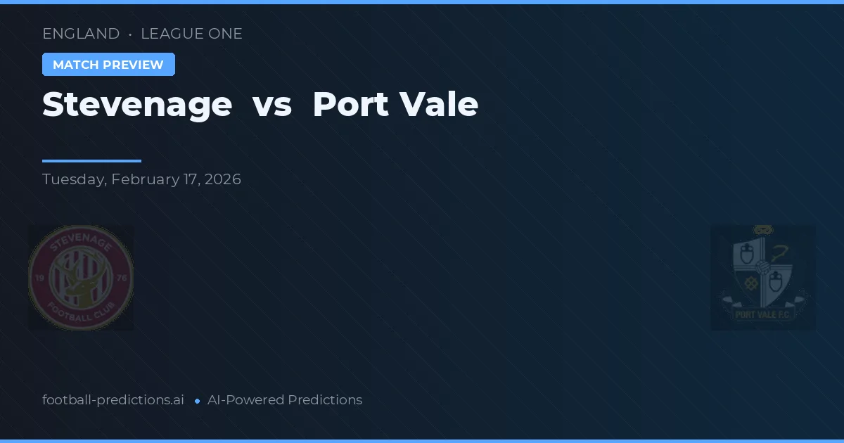 Stevenage vs Port Vale — předpověď a náhled zápasu