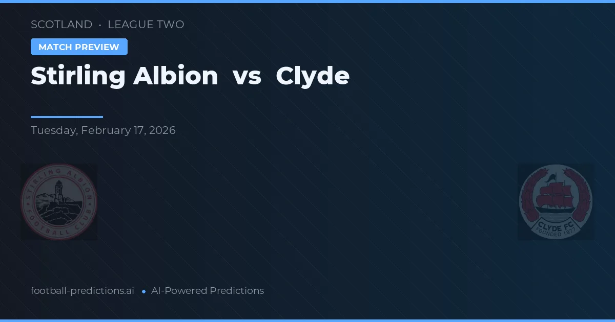 Stirling Albion vs Clyde — předpověď a náhled zápasu