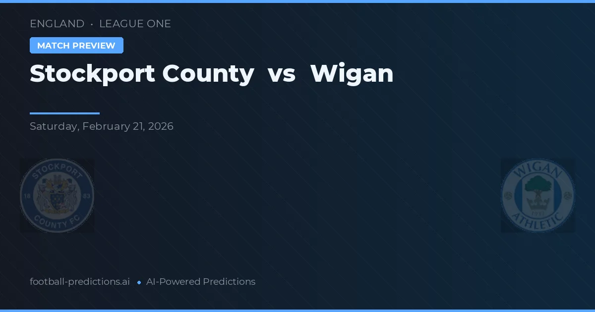 Stockport County vs Wigan — předpověď a náhled zápasu