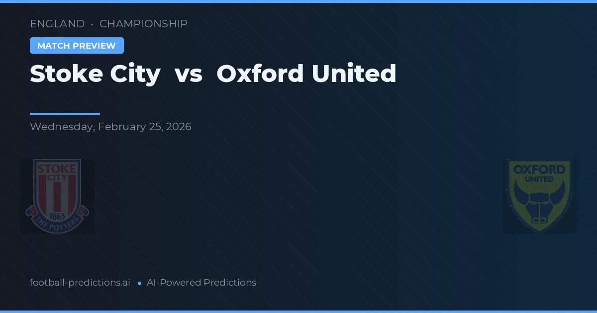 Stoke City vs Oxford United — předpověď a náhled zápasu