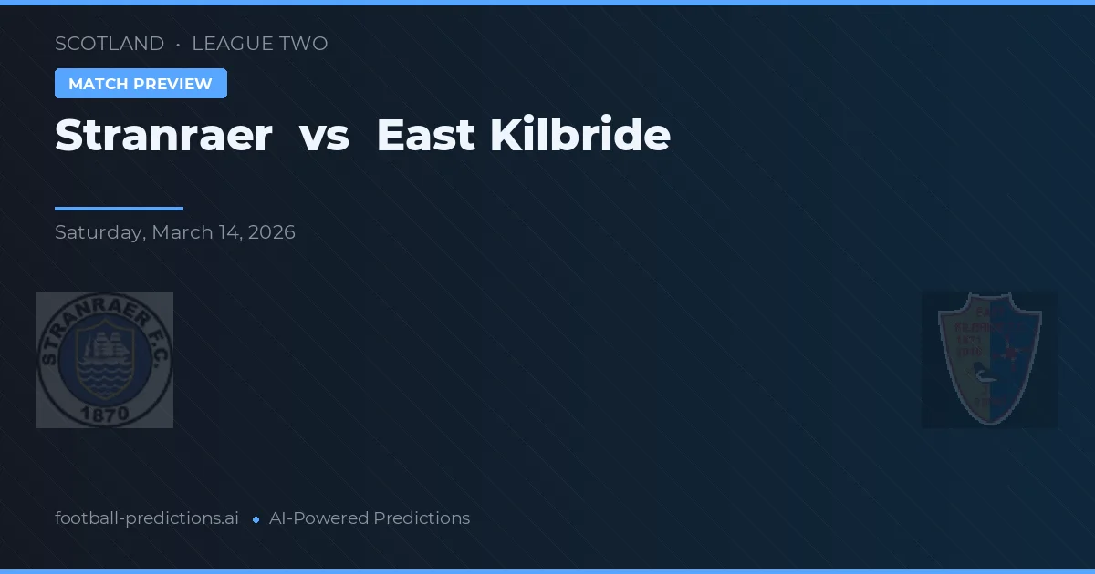 Stranraer vs East Kilbride — předpověď a náhled zápasu