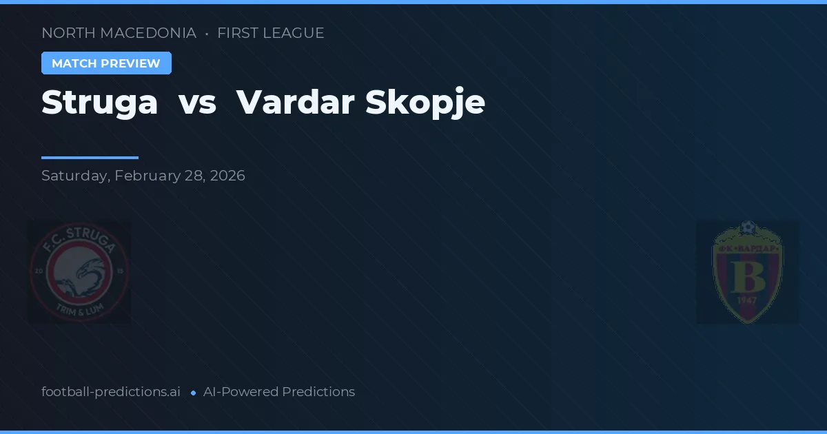 Struga vs Vardar Skopje — předpověď a náhled zápasu