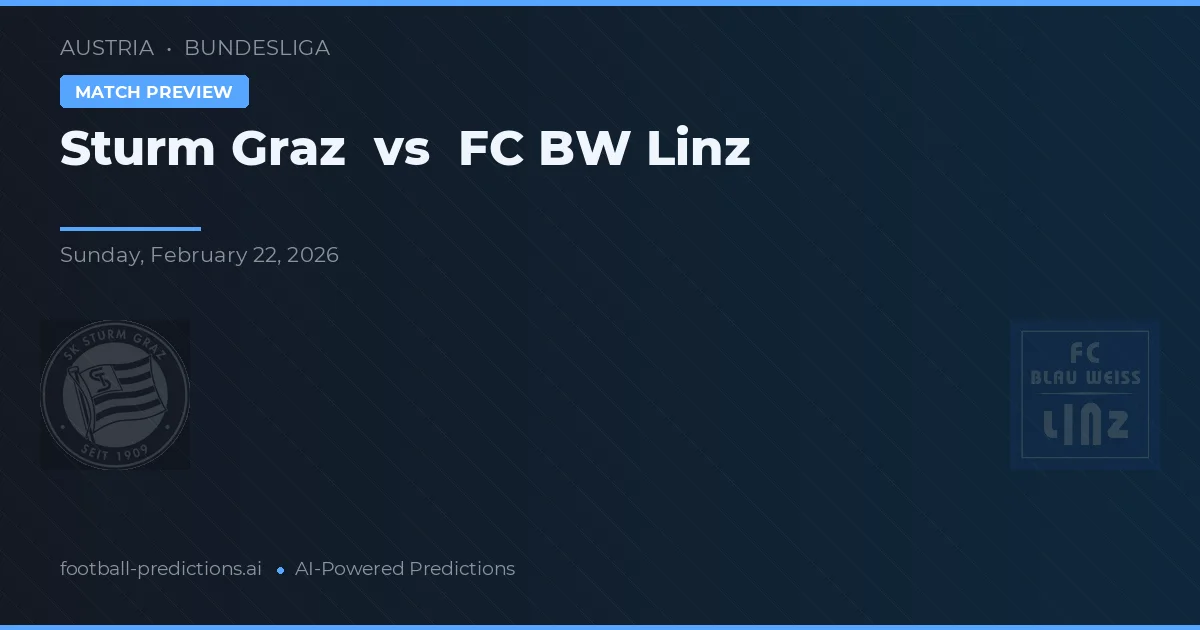 Sturm Graz vs FC Linz — předpověď a náhled zápasu