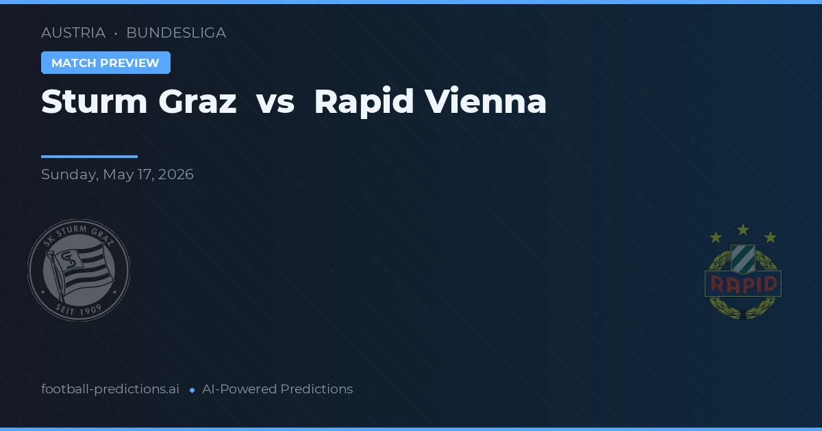 Sturm Graz vs Rapid Vídeň — předpověď a náhled zápasu