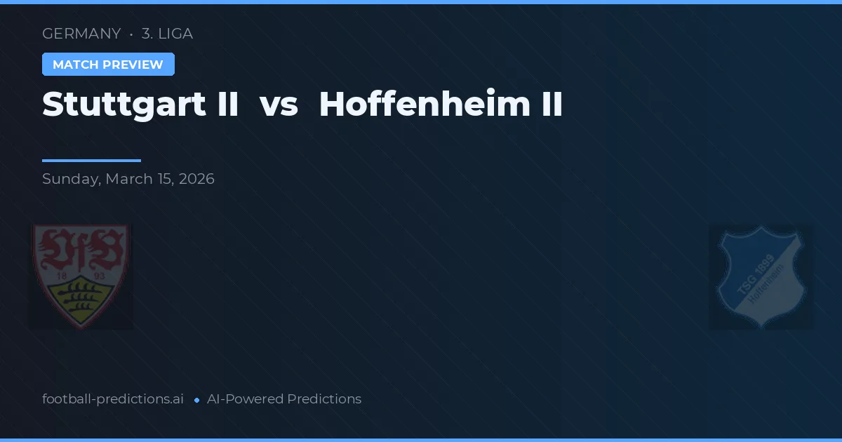 Stuttgart II vs Hoffenheim II — předpověď a náhled zápasu