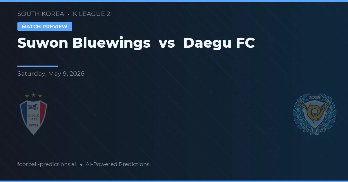 Suwon Bluewings vs Daegu FC — předpověď a náhled zápasu