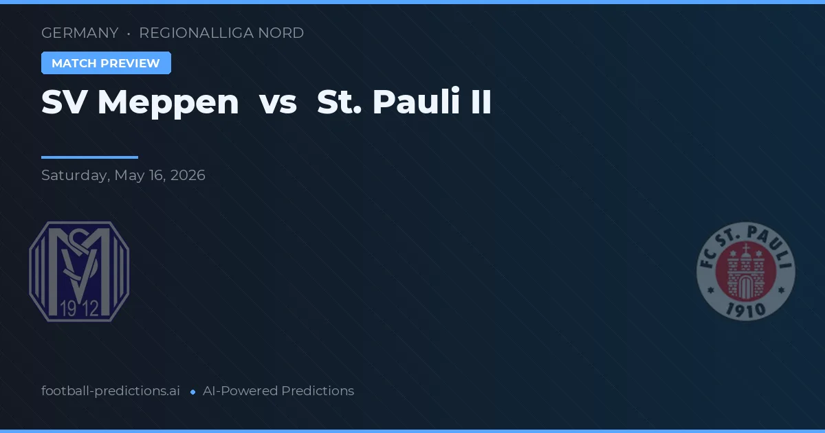 SV Meppen vs St. Pauli II — předpověď a náhled zápasu