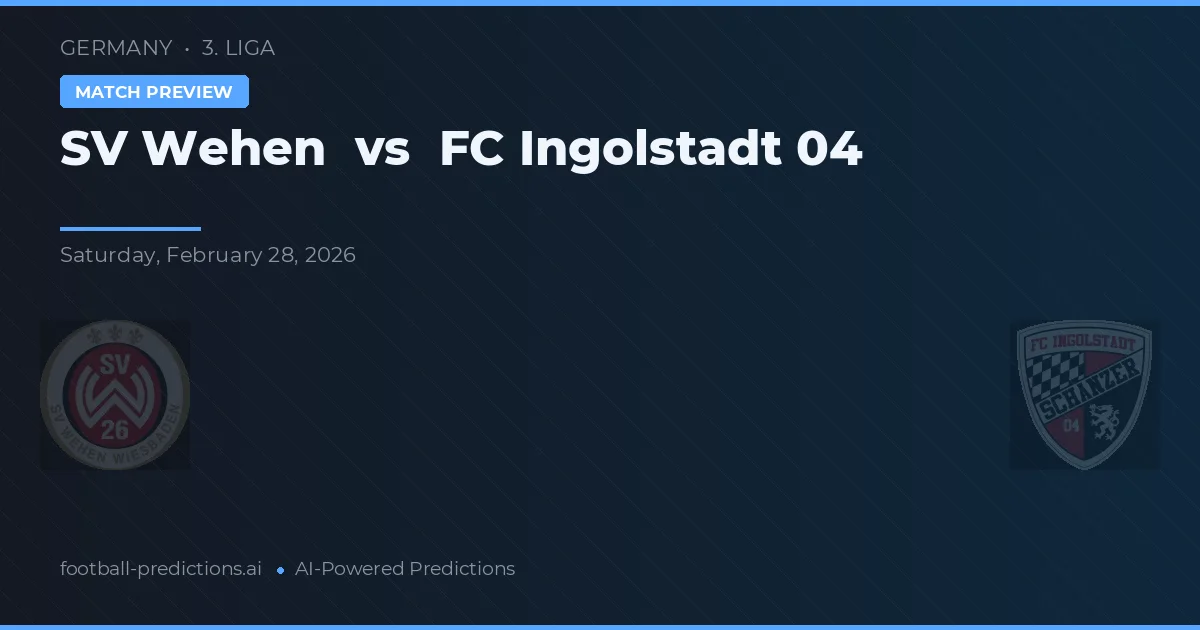 SV Wehen vs Ingolstadt 04 — předpověď a náhled zápasu