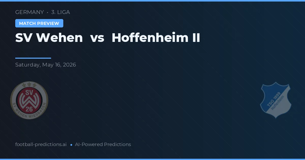 SV Wehen vs Hoffenheim II — předpověď a náhled zápasu