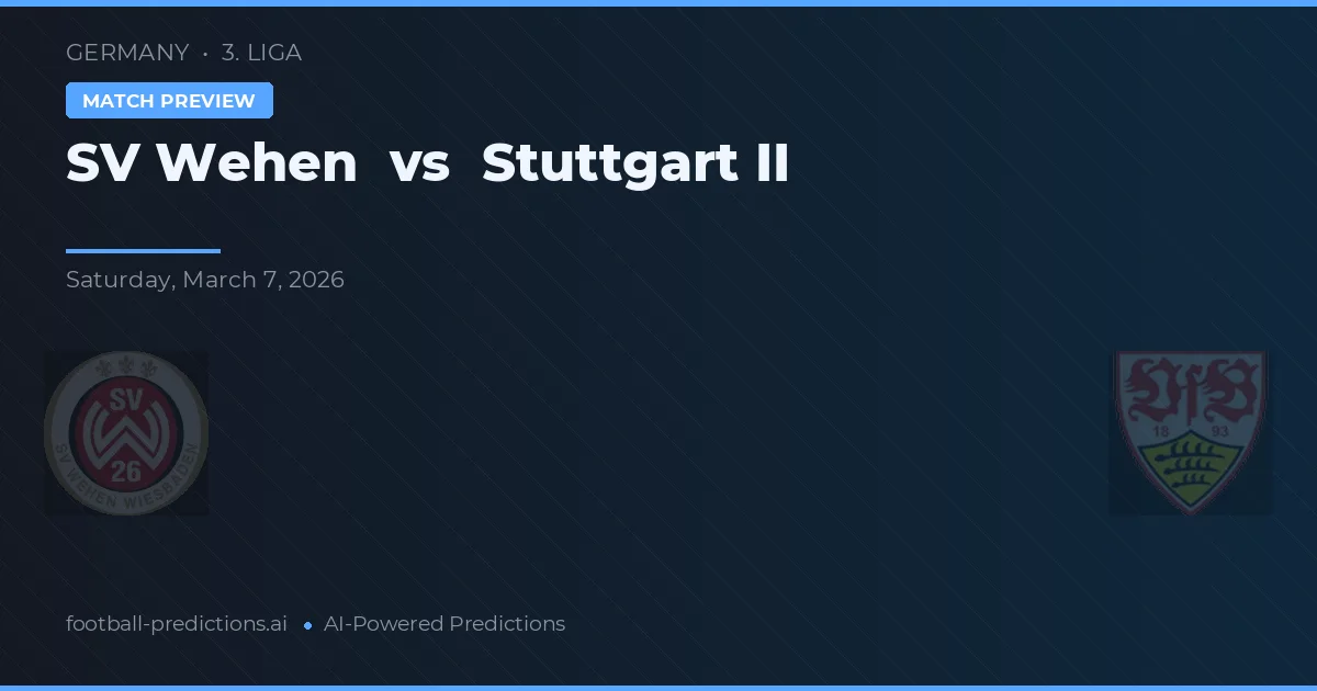 SV Wehen vs Stuttgart II — předpověď a náhled zápasu