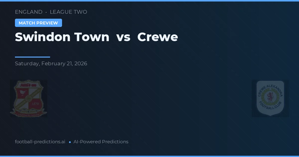 Swindon Town vs Crewe — předpověď a náhled zápasu