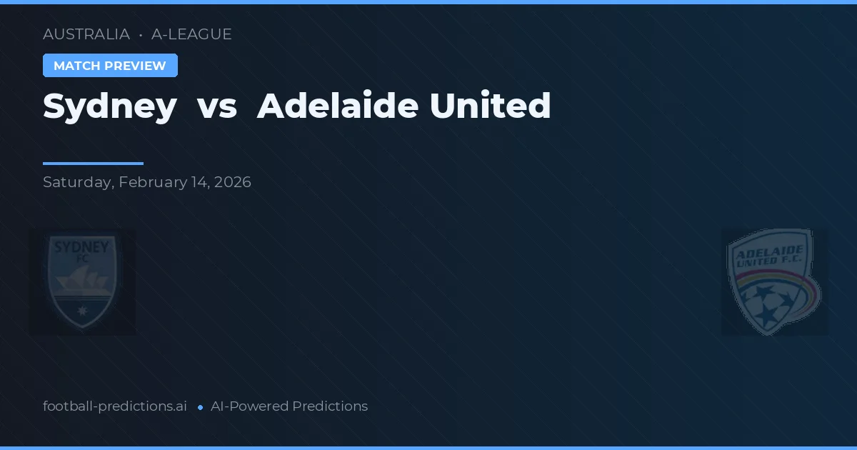 Sydney vs Adelaide United — předpověď a náhled zápasu