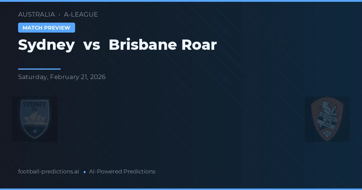 Sydney vs Brisbane Roar — předpověď a náhled zápasu