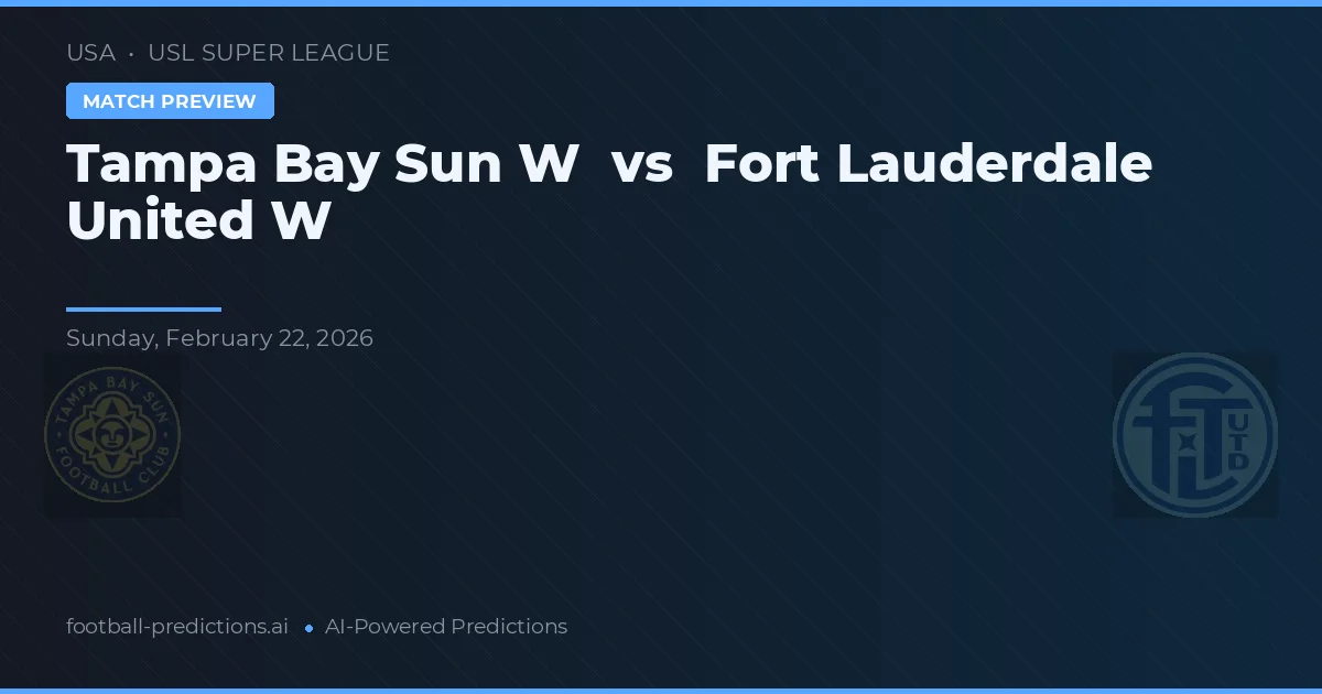 Tampa Bay Sun W vs Fort Lauderdale United W — předpověď a náhled zápasu