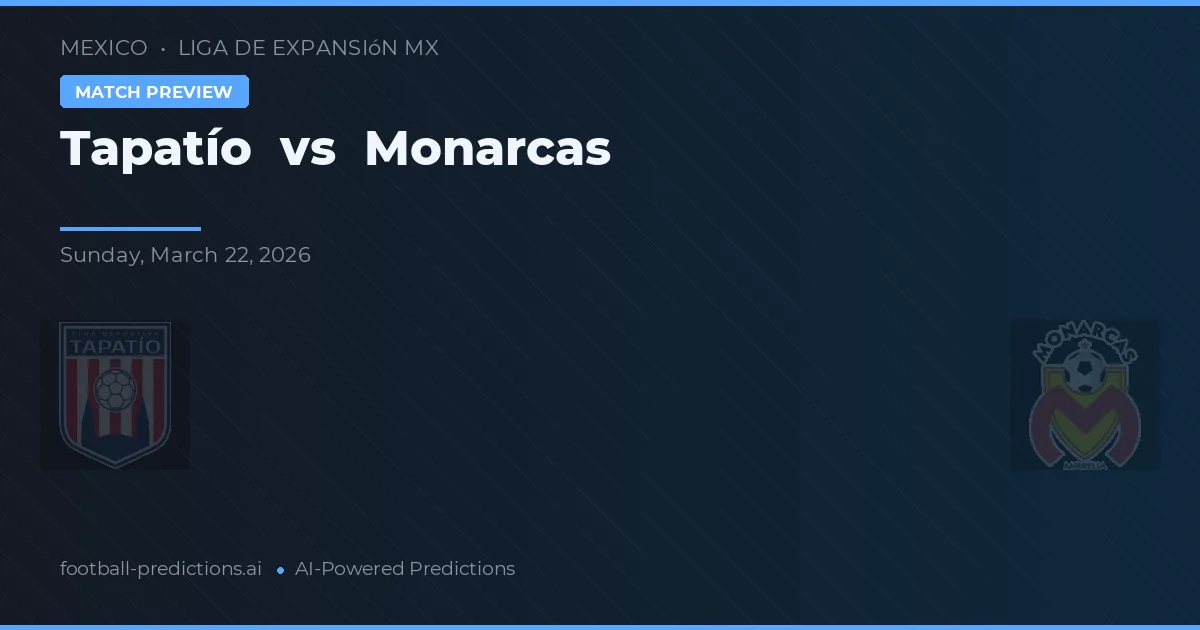 Tapatío vs Monarcas — předpověď a náhled zápasu