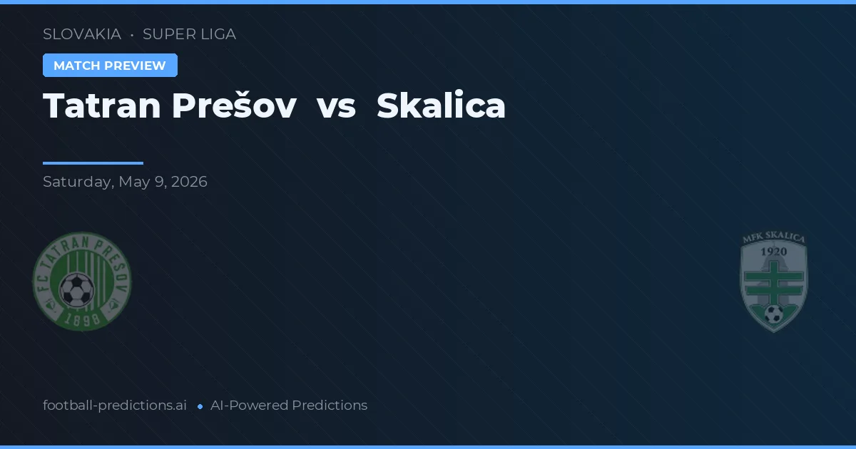 Tatran Prešov vs Skalica — předpověď a náhled zápasu