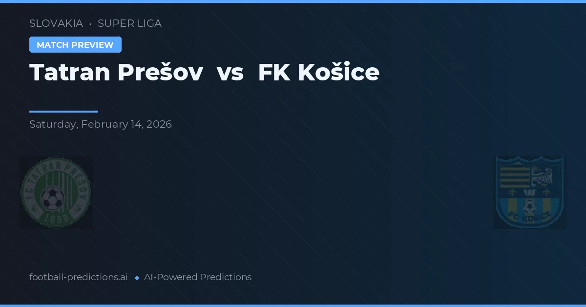 Tatran Prešov vs FK Košice — předpověď a náhled zápasu