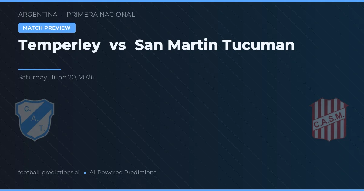 Temperley vs San Martín Tucumán — předpověď a náhled zápasu