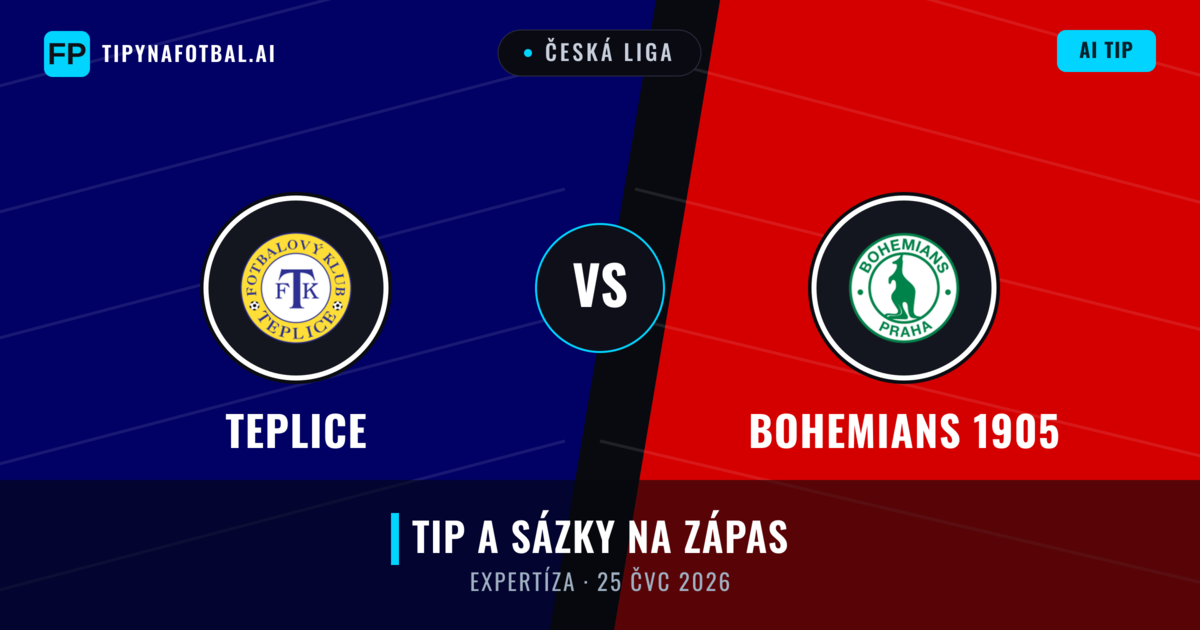 Teplice vs Bohemians 1905 — předpověď a náhled zápasu