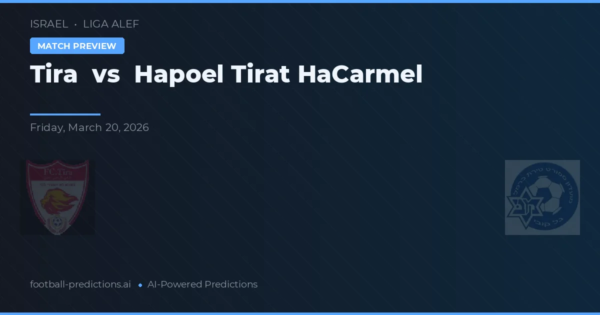 Tira vs Hapoel Tirat HaCarmel — předpověď a náhled zápasu