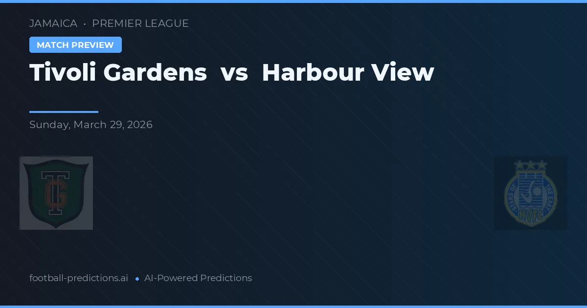 Tivoli Gardens vs Harbour View — předpověď a náhled zápasu
