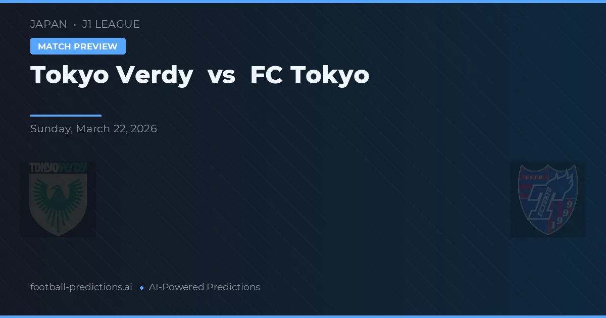 Tokio Verdy vs FC Tokio — předpověď a náhled zápasu