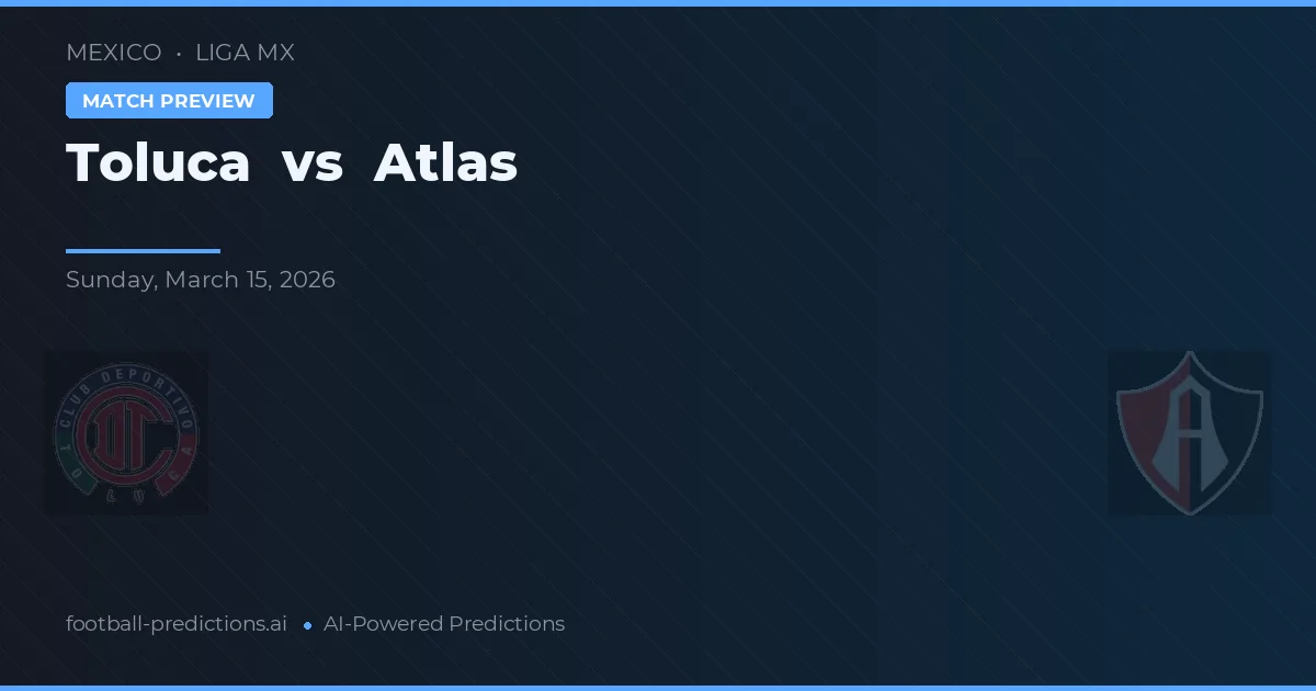 Toluca vs Atlas — předpověď a náhled zápasu