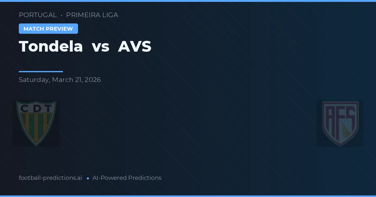 Tondela vs AVS — předpověď a náhled zápasu
